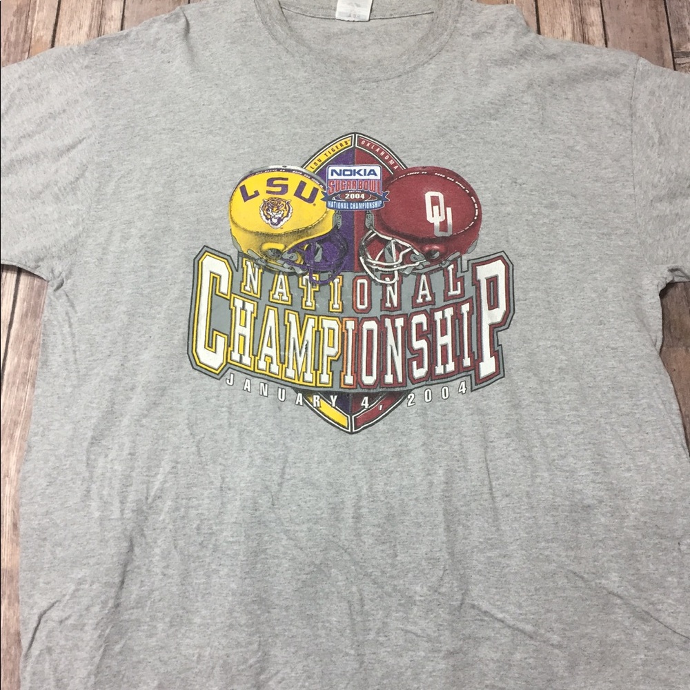 2004 sugar bowl t-shirt LSU v. OU size XXl